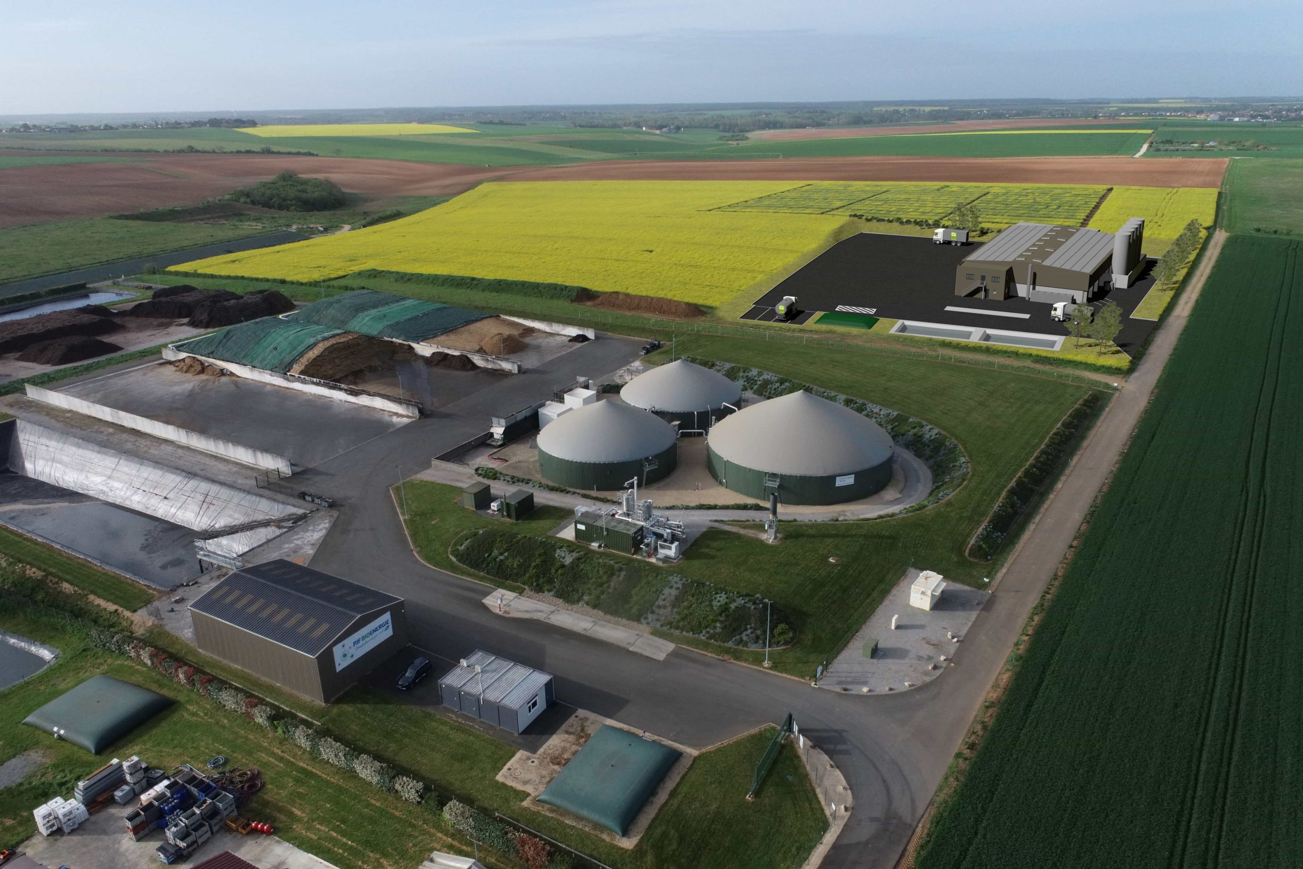 Unité de déconditionnement Yversay vue drone