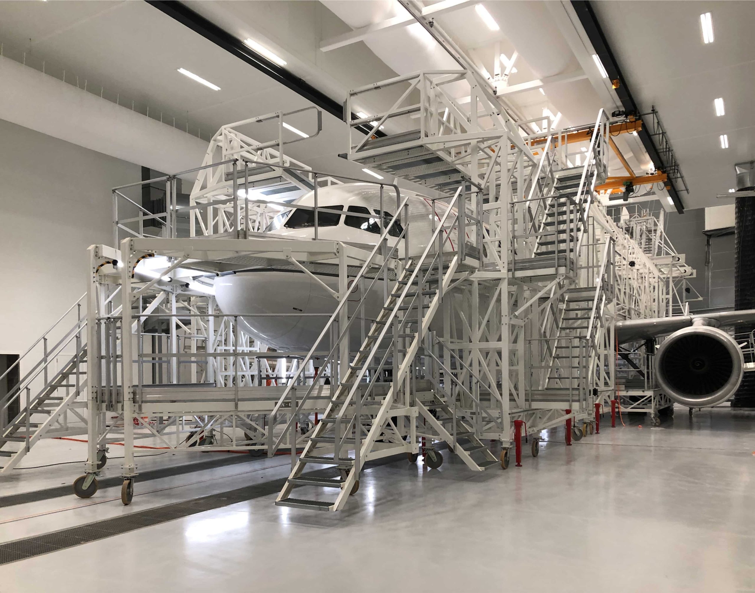 Sabena SA avion dans la halle de peinture