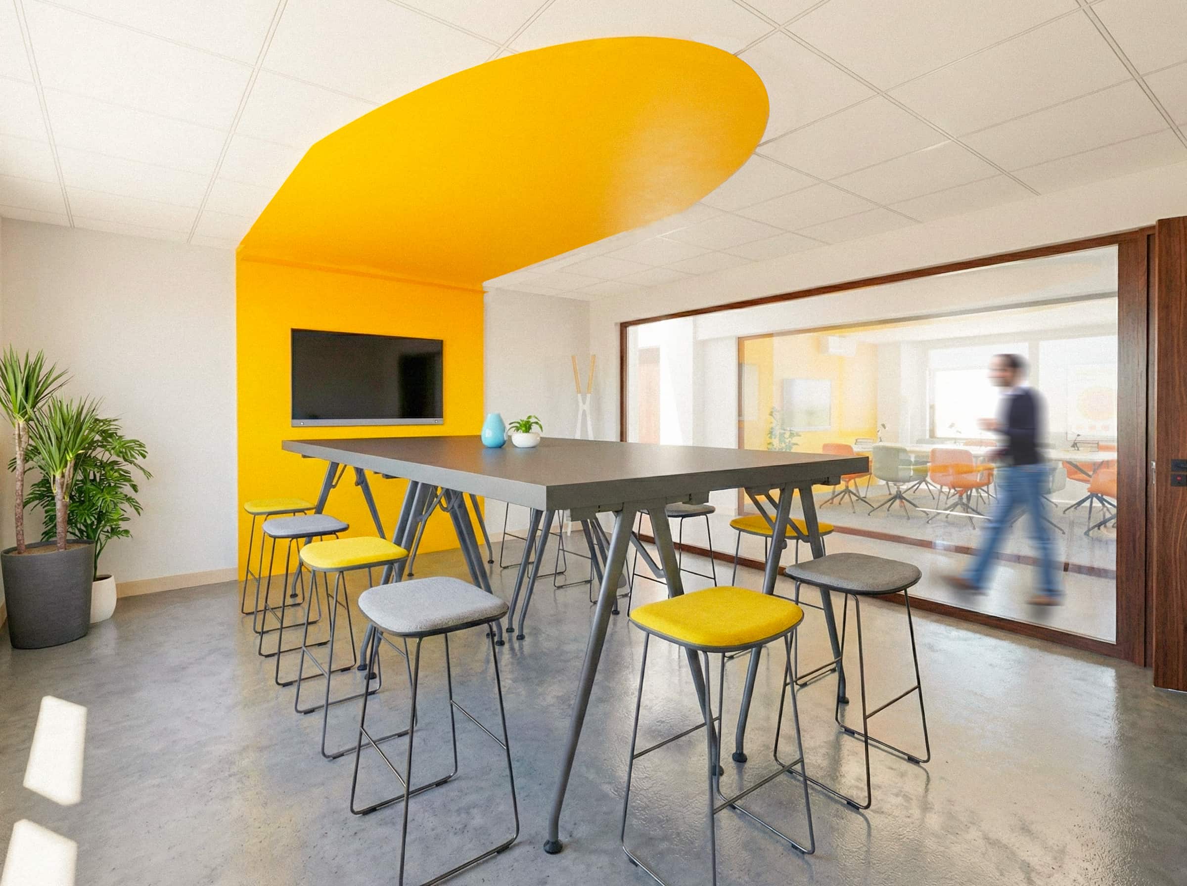 ARSEAA Salle de réunion jaune