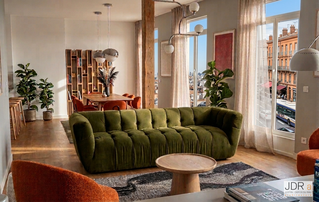 Appartement Kaleidoscope vue Salon